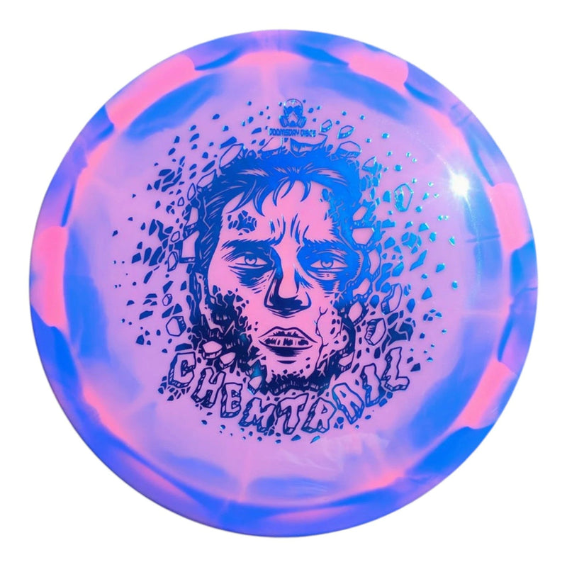 Blue and pink Doomsday Discs Chemtrail in Retina plastic