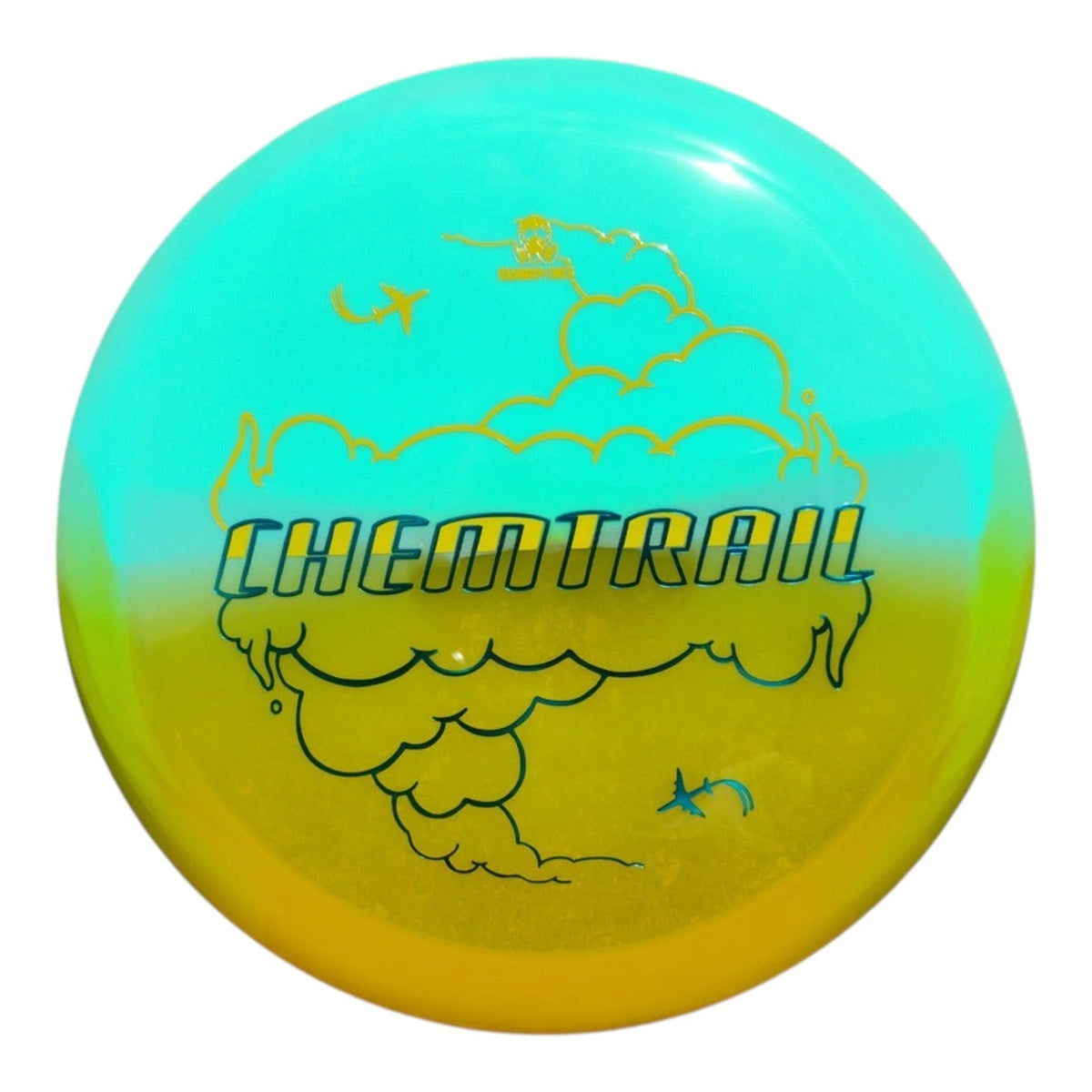 Doomsday Chemtrail in Retina plastic, teal and yellow colorway