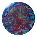 Blue and red hand-dyed Doomsday Area 51 in Clandestine plastic, front view