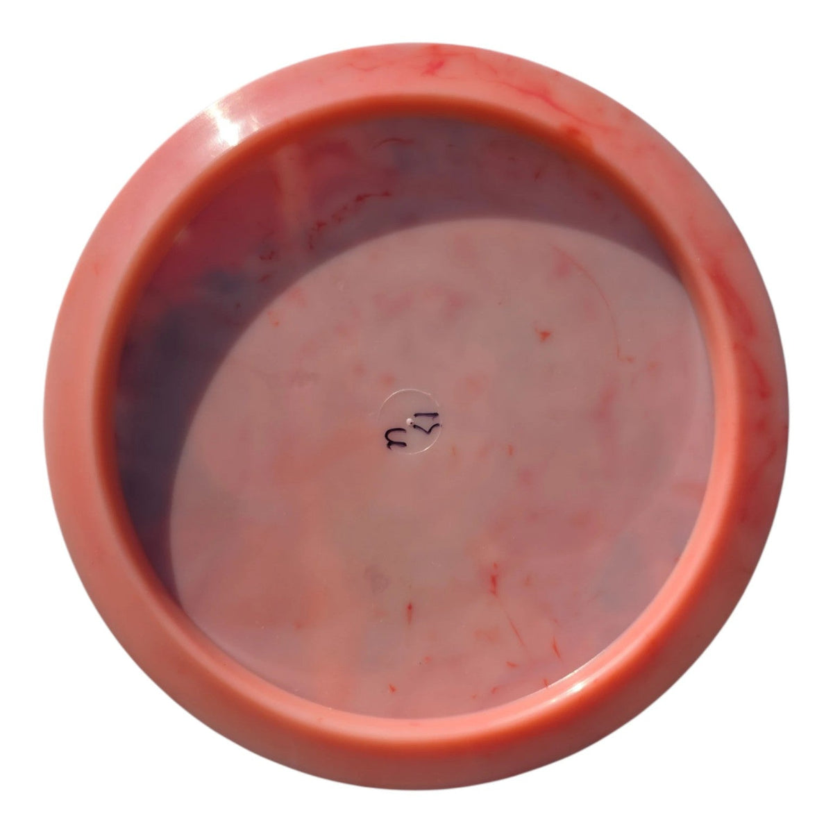 Hand Dyed Blackout in Radioactive Waste Plastic: Red and Pink - Doomsday Discs