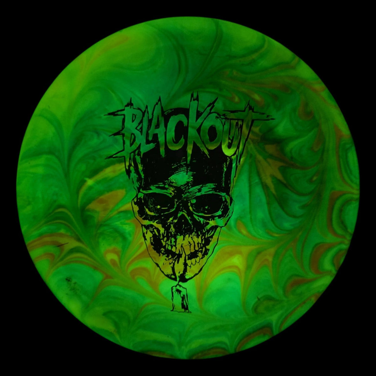 Hand Dyed Blackout in Radioactive Waste Plastic: Turquoise and Orange - Doomsday Discs