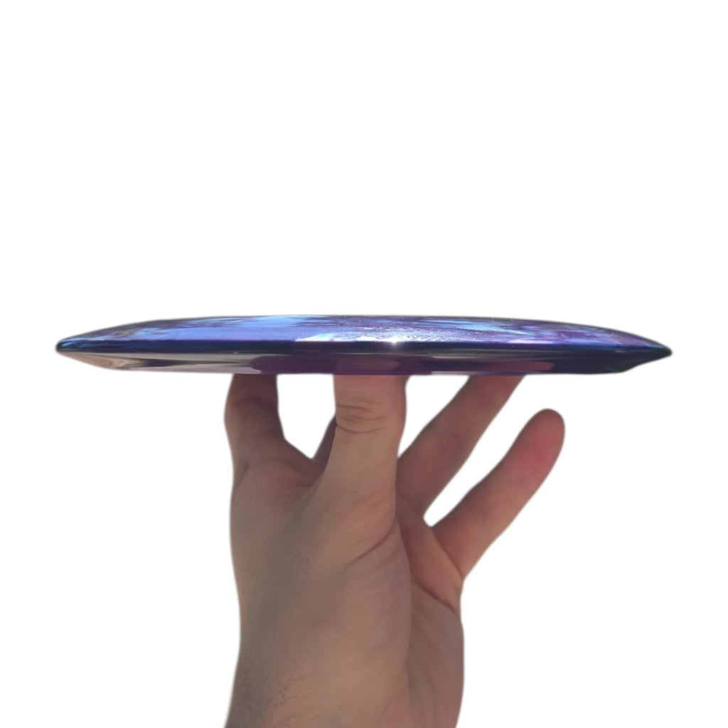 Hand Dyed Chemtrail in Retina Plastic: Black and Purple - Doomsday Discs