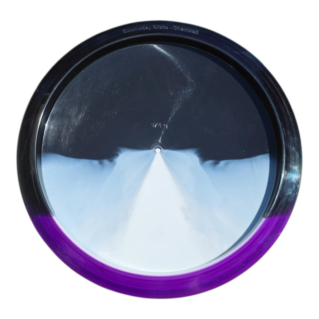 Hand Dyed Chemtrail in Retina Plastic: Black and Purple - Doomsday Discs