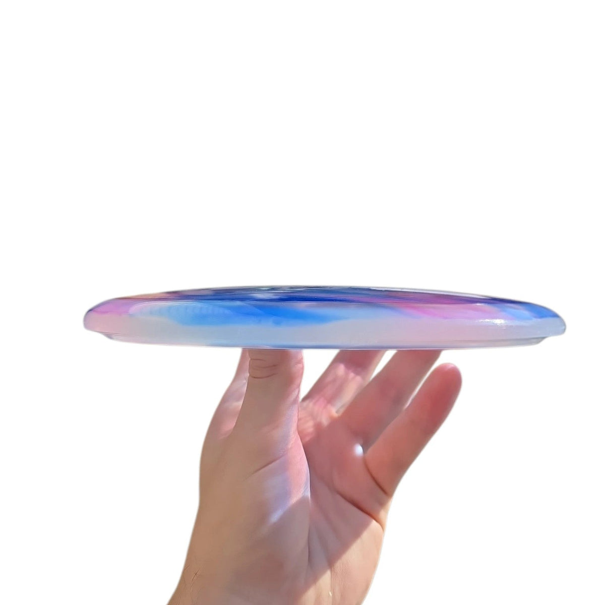 Hand Dyed Despair in Isolation Plastic: Blue and Pink - Doomsday Discs