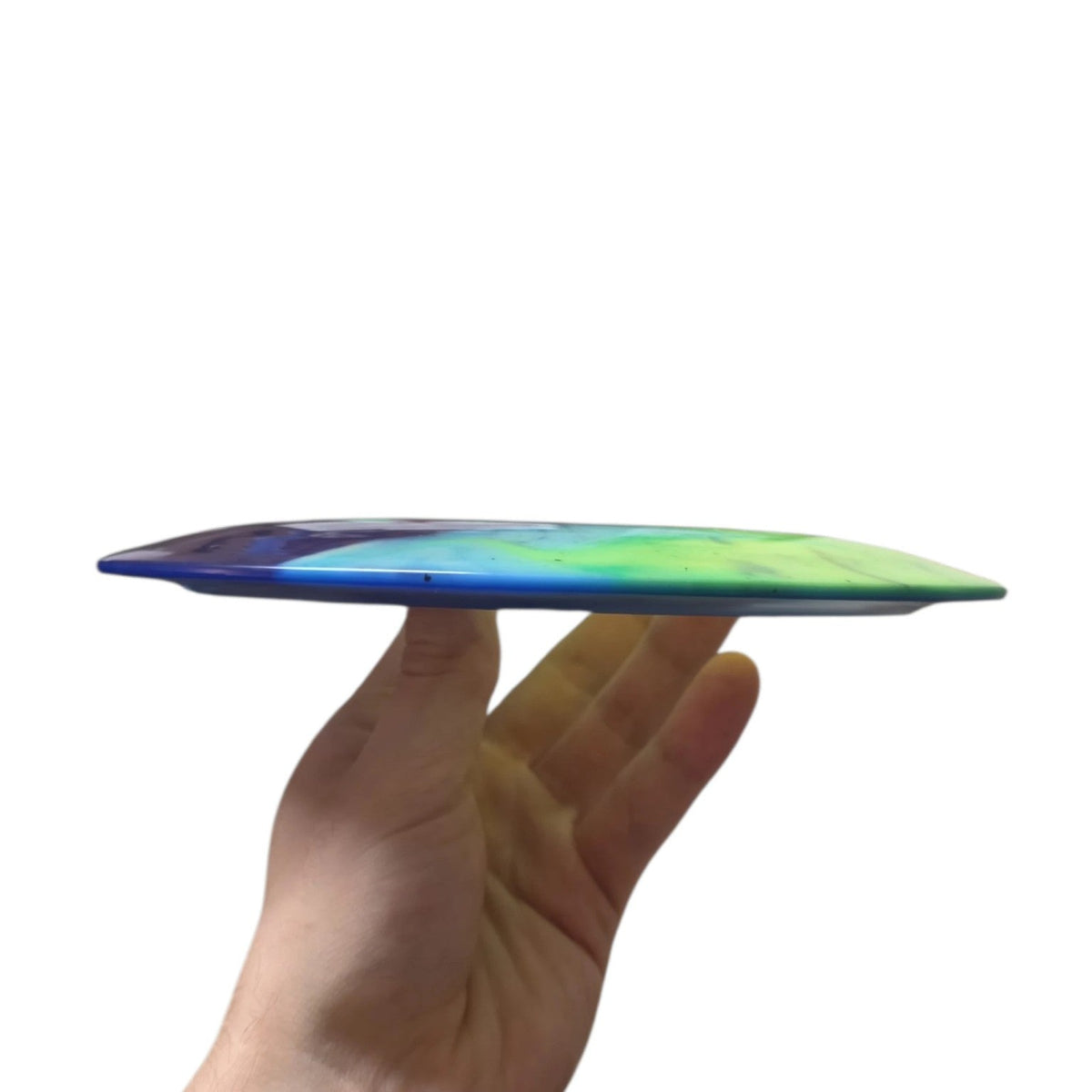 Hand Dyed Famine in Radioactive Waste Plastic: Lime and Purple - Doomsday Discs
