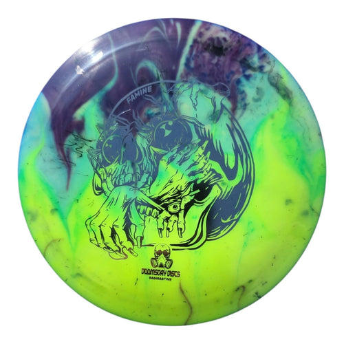 Hand Dyed Famine in Radioactive Waste Plastic: Lime and Purple - Doomsday Discs