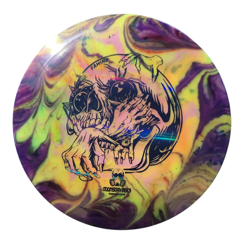 Hand Dyed Famine in Radioactive Waste Plastic: Yellow and Purple - Doomsday Discs