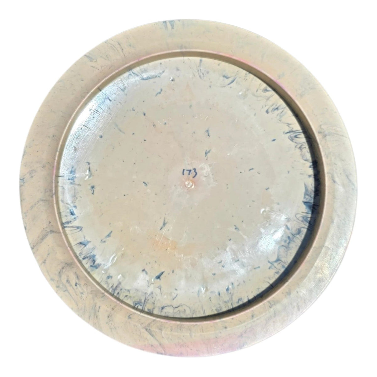 Hand-dyed Doomsday Famine in Toxic Waste plastic, underside view