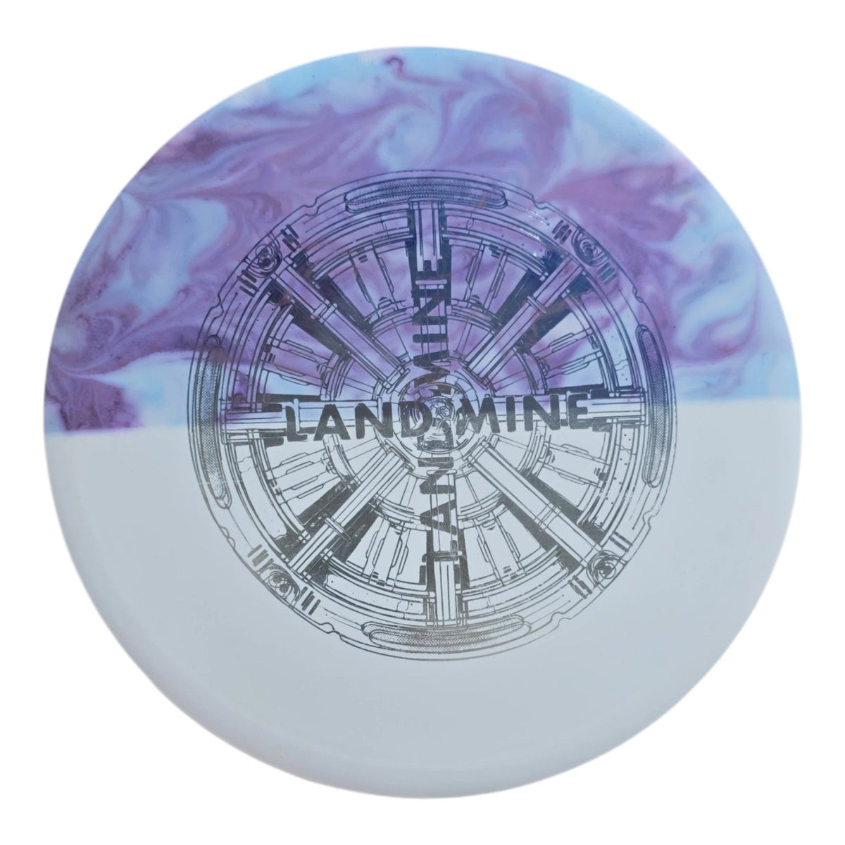 Hand Dyed Land Mine in Ration Firm Plastic (Misprint): Purple and Blue Split - Doomsday Discs