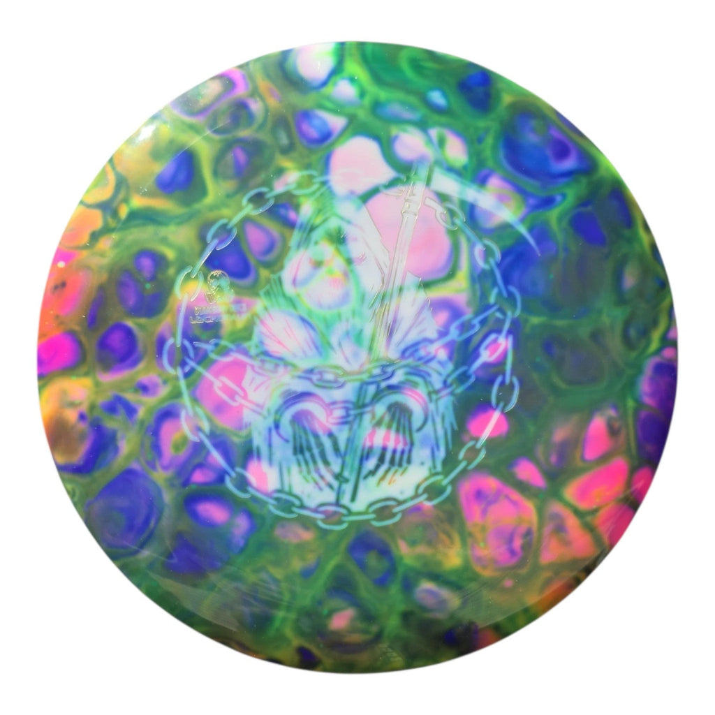 Hand Dyed Lockdown in Survival Plastic: Green and Purple - Doomsday Discs