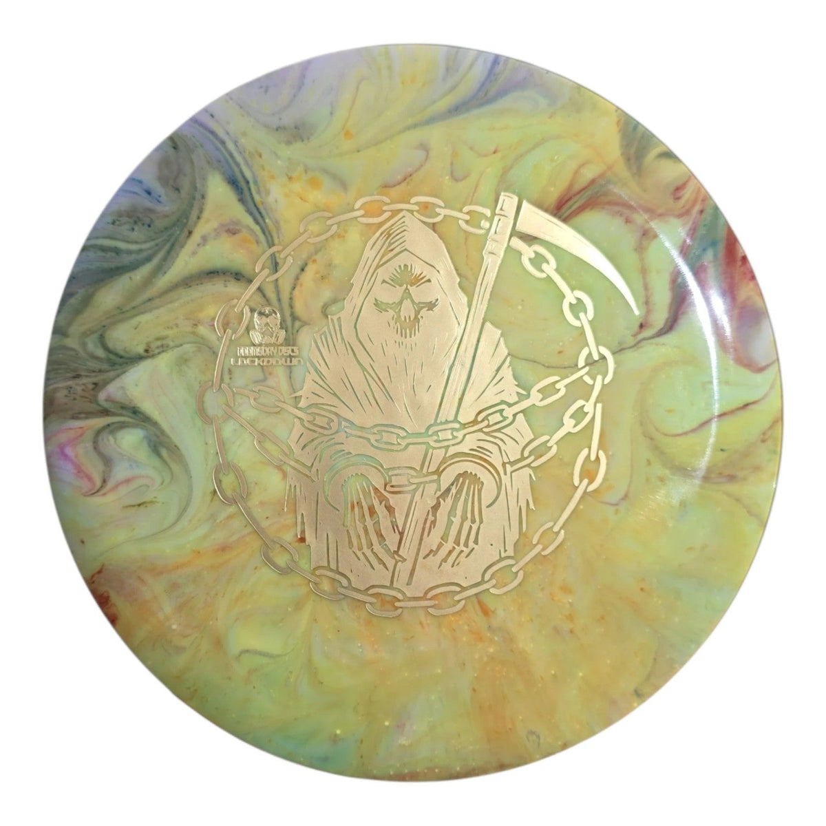Hand Dyed Lockdown in Survival Plastic: Yellow and Green - Doomsday Discs