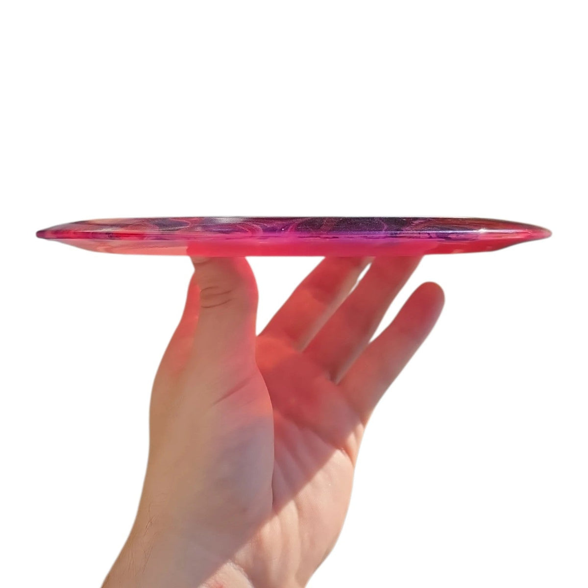 Hand Dyed Oblivion in Starfield Plastic: Red and Purple - Doomsday Discs