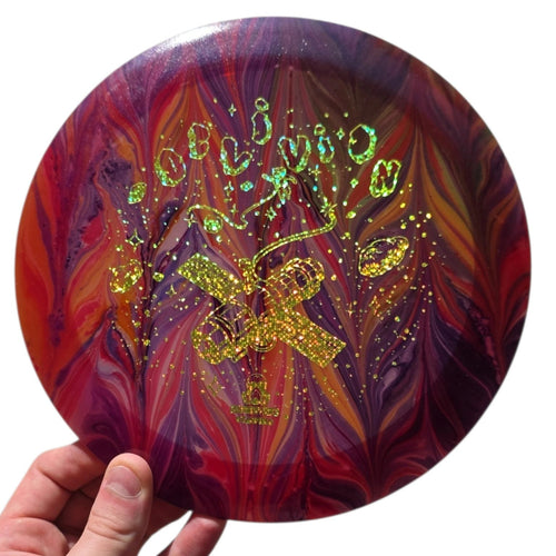 Hand Dyed Oblivion in Starfield Plastic: Red and Purple - Doomsday Discs