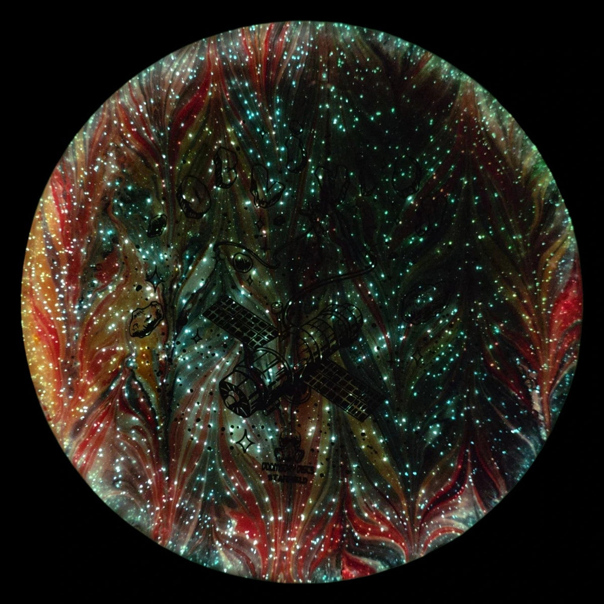 Hand Dyed Oblivion in Starfield Plastic: Red and Purple - Doomsday Discs