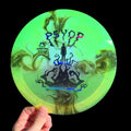 Hand Dyed Psyop in Retina Glow Plastic: Green and Black - Doomsday Discs