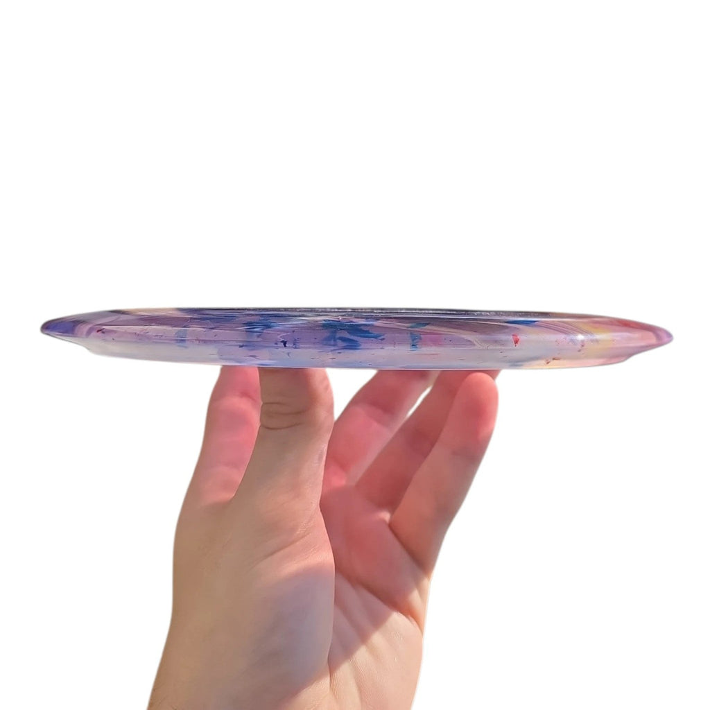 Hand Dyed Rip Current in Marbled Clarus Plastic: Blue and Red - Meridian Discs