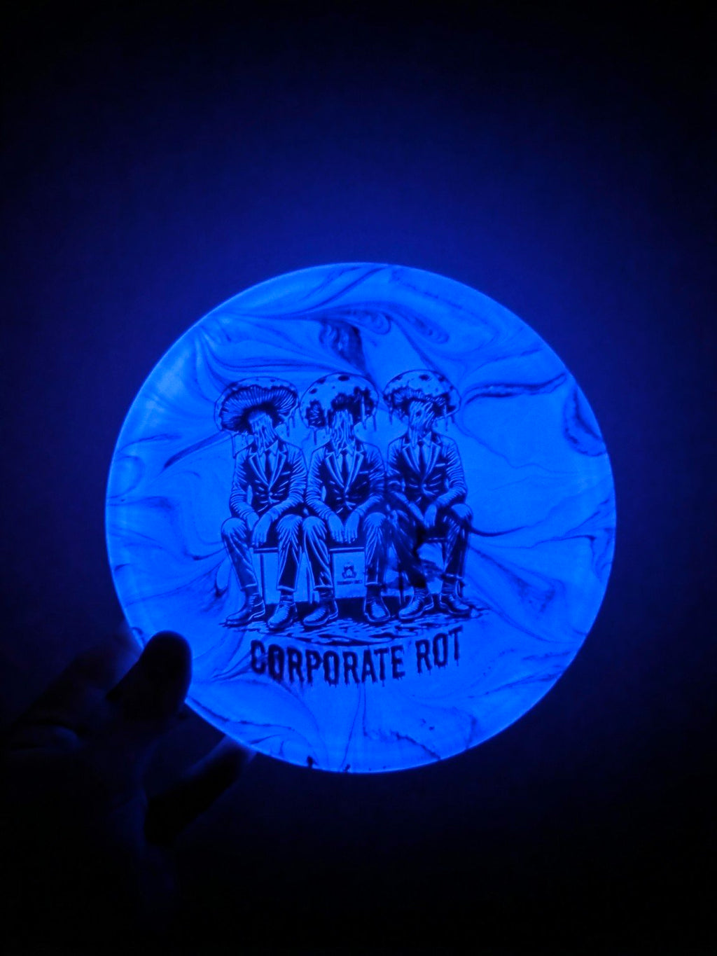 Hand Dyed Rot in Glow Isolation Plastic: Blue and Purple - Doomsday Discs