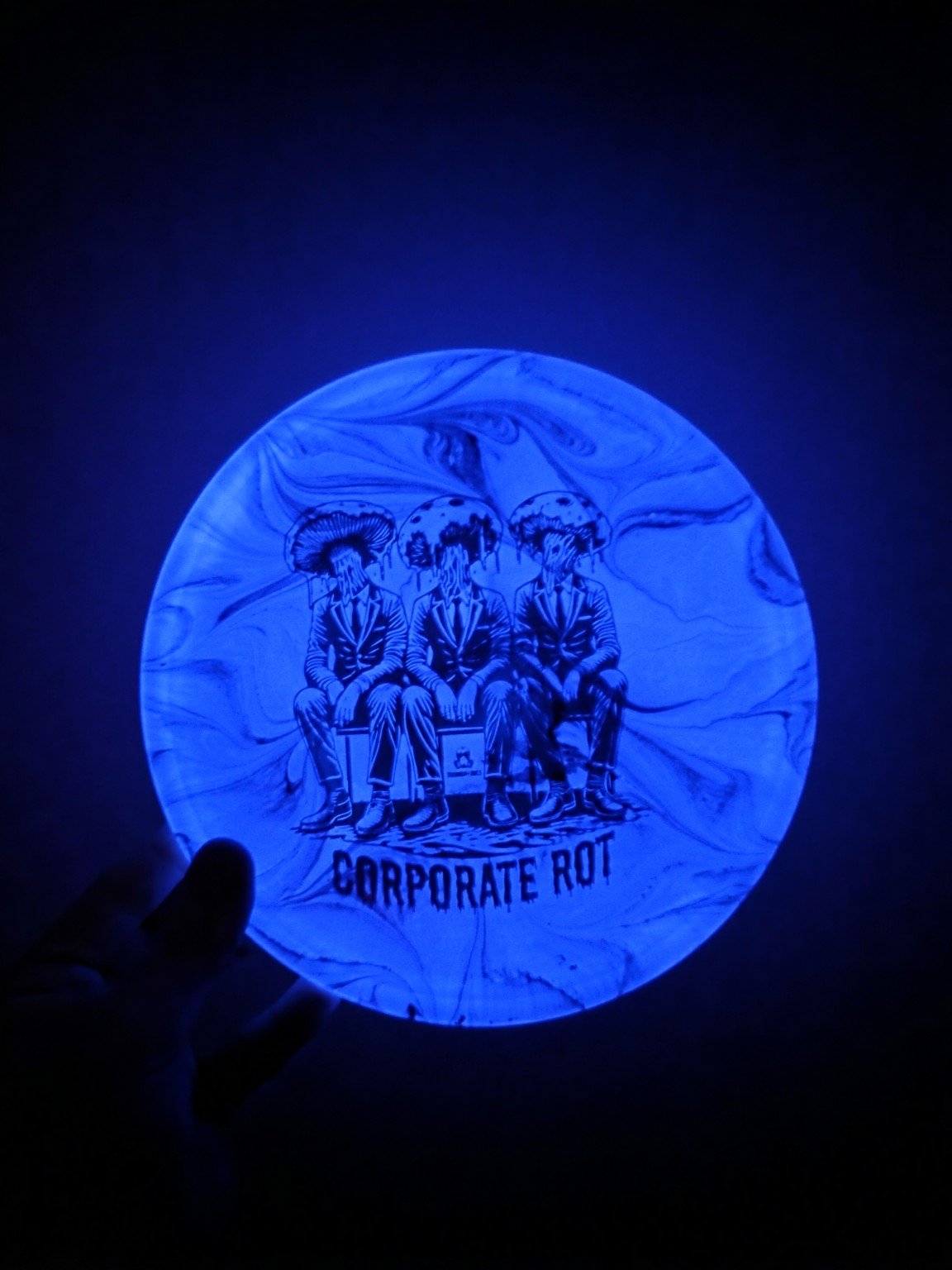 Hand Dyed Rot in Glow Isolation Plastic: Blue and Purple - Doomsday Discs