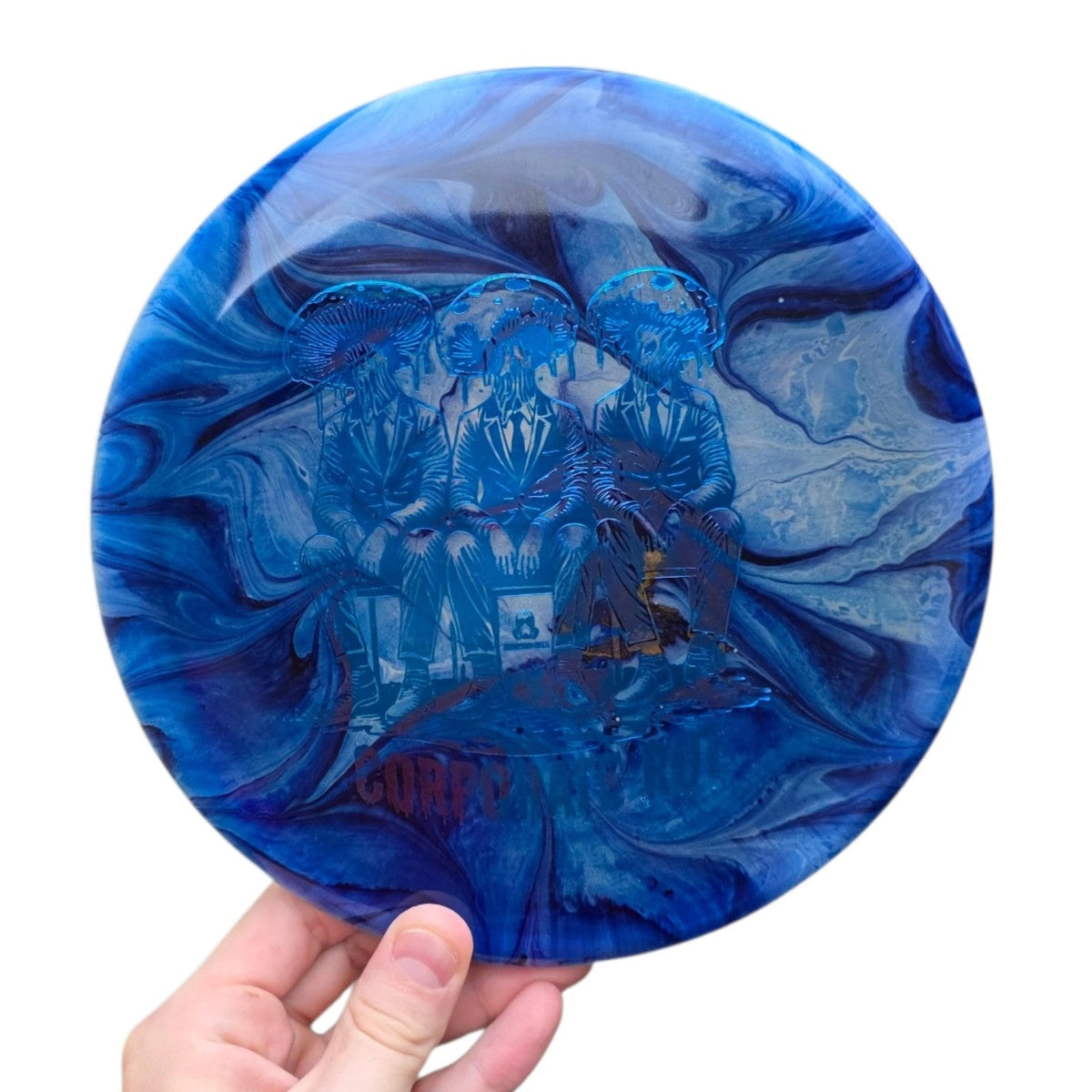 Hand Dyed Rot in Glow Isolation Plastic: Blue and Purple - Doomsday Discs