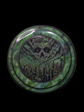 Custom hand-dyed Doomsday Discs Fatal Desolation disc golf disc featuring one-of-a-kind dye artwork