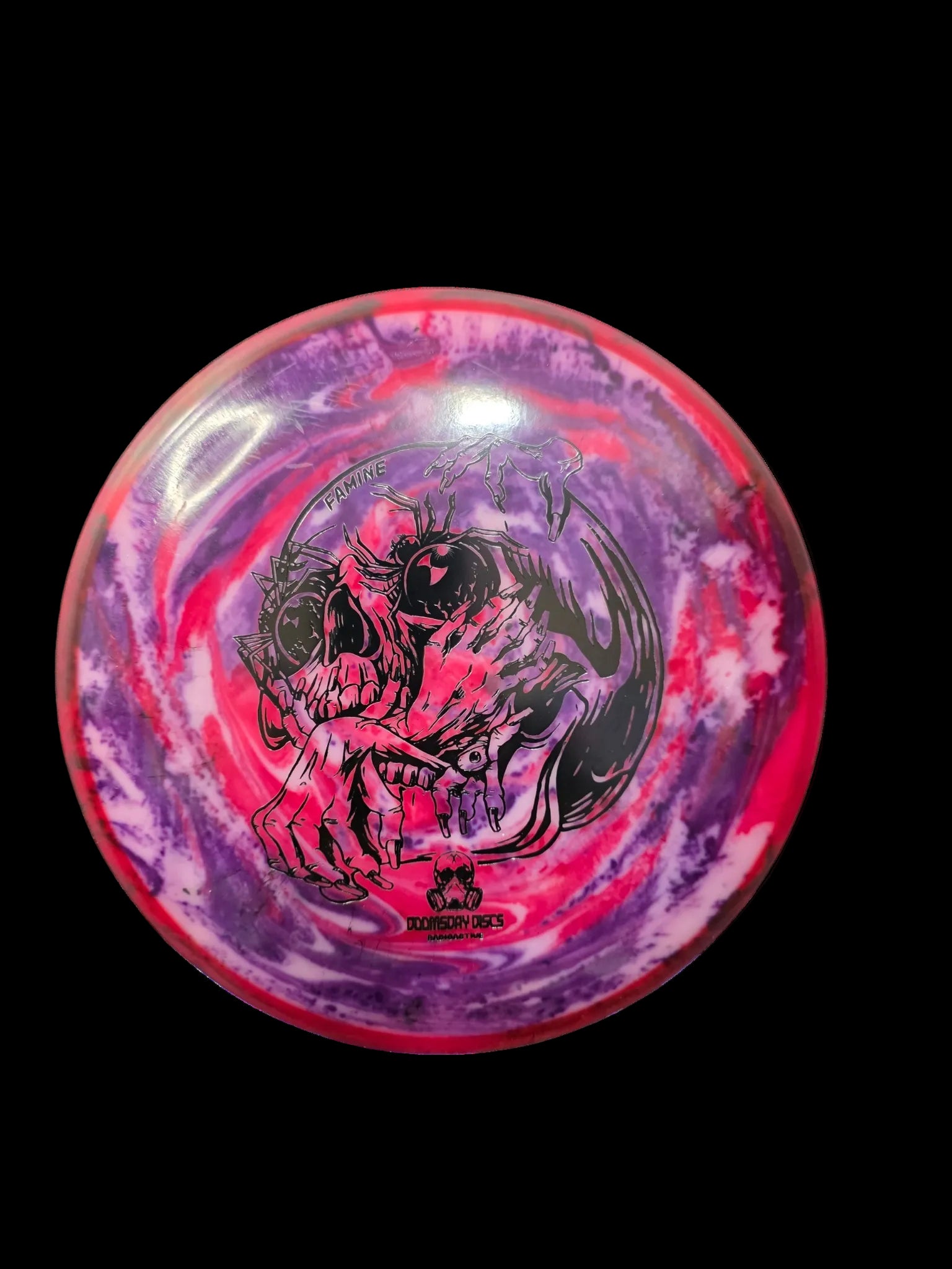 Doomsday Discs Radioactive Waste Famine understable distance driver, 12/5/-2/1 glow disc golf disc